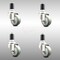 Service Caster 3 Inch 316SS Gray Polyurethane Swivel 1-1/2 Inch Expanding Stem Caster Set SCC SCC-SS316EX20S314-PPUB-112-4 - alternate 1
